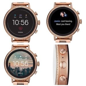 Fossil Women's Gen 4 Venture HR Stainless steel Rose Gold with Bands + charger